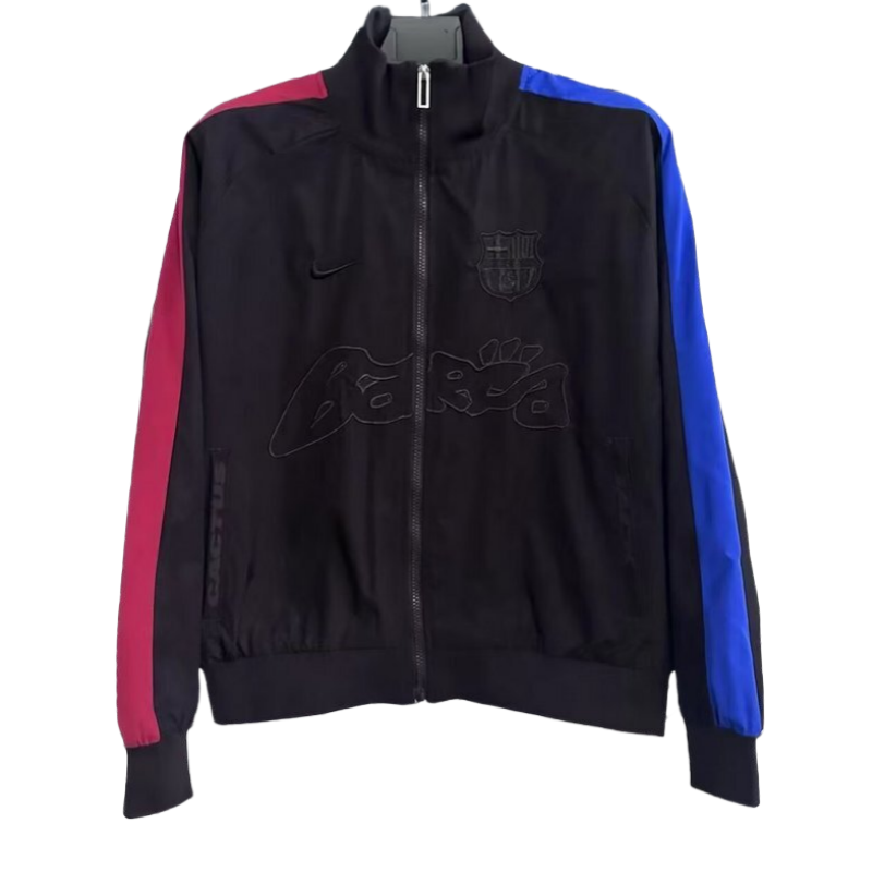 94adb5a7 25-26 Barcelona Black Windbreaker Jackets - Image 1