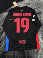 24 25 Barca Away Black No.19 Yamal Long Sleeve Soccer Jerseys