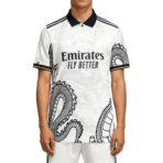 The New  Special Commemorative White Dragon Short-Sleeved Football Jersey For 2023 And 2024