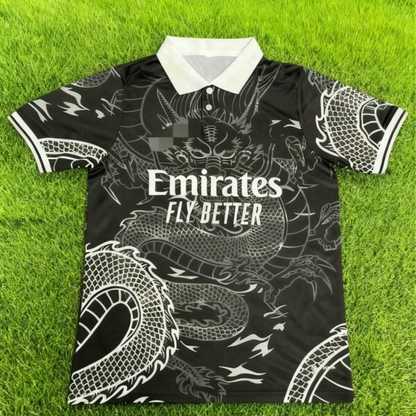 23 24 New Special Edition Black Dragon Short-Sleeved Shirt