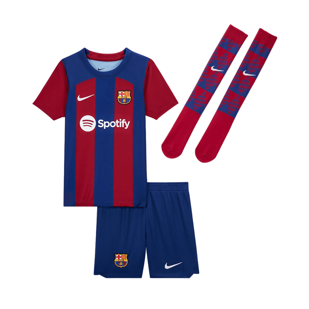 23_24-Kids-Barcelona-Home-Kit-PhotoRoom.png-PhotoRoom.png 23/24 Kids Barcelona Home Kit - Image 1