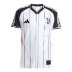 25/26 Men's Juventus Short-Sleeved Baseball Shirt Football Jersey Stripes White - Image 3