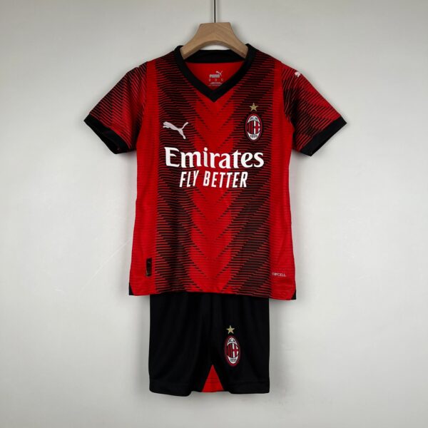AC Milan's home children's jersey for the 2023-2024 season