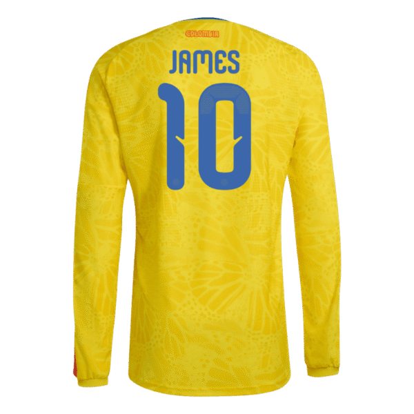 James Rodriguez 2026 Colombia Long Sleeve Home Jersey