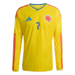 Luis Diaz 2026 Colombia Long Sleeve Home Jersey - Image 2