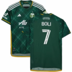 Franck Boli Portland Timbers Autographed Match Used 7 Green Jersey from the 2023 MLS Season Size M Fanatics Authentic Certified Soccer Memorabilia - Image 3