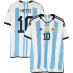 Lionel Messi Argentina National Team Autographed 2024 adidas Replica Jersey - Front Signed - World Cup Champions Patch - Fanatics Authentic Certified - Soccer Memorabilia