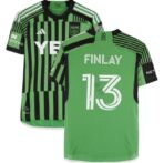 Ethan Finlay Austin FC Autographed Match-Used #13Green Jersey from the 2024 MLS Season -Size SFanatics Authentic Certified-Soccer Memorabilia - Image 5